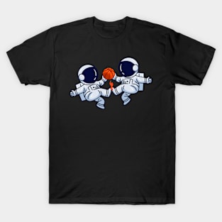 Basketball Astronauts Fun In Space T-Shirt